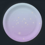 Assiettes En Carton Ombre brillant bleu pourpre dégradé<br><div class="desc">Un design sombre et délicat et rêvé dans une esthétique pastel lumière magique dans les couleurs violet et bleu. Transition de couleur en dégradé doux. Décor intérieur dégradé violet & bleu,  décor intérieur foncé violet & bleu foncé design intérieur.</div>