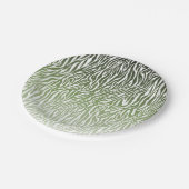 Assiettes En Carton Ombre d'impression verte Zebra (Angle)