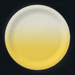 Assiettes En Carton Ombre doux jaune et ivoire<br><div class="desc">Design sombre et délicat dans une esthétique pastel lumière magique Douce Jaune & Ivoire couleurs. Transition de couleur en dégradé doux. Sweet Yellow & Ivory dégradé décor intérieur,  White Yellow & Ivory gradient ombre décor intérieur design.</div>