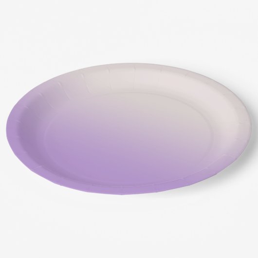 Assiettes En Carton Ombre doux Lavande violette Lavande Gradient Lilac (Angle)