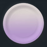 Assiettes En Carton Ombre doux Lavande violette Lavande Gradient Lilac<br><div class="desc">Dreamy délicate dégradé design ombragé dans l'esthétique pastel lumière magique Doux Blanc violet couleurs. Transition de couleur en dégradé doux. Décor intérieur doux blanc violet dégradé,  blanc pourpre dégradé ombre foncé décor intérieur design.</div>