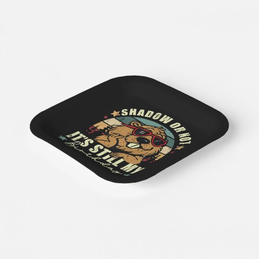 Assiettes En Carton ombre ou pas c'est toujours mon anniversaire (Angulaire)