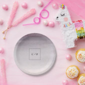 Assiettes En Carton Ombre Plum & Pink Moderne Simple Mariage Aquarelle (Fête)