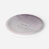 Assiettes En Carton Ombre Plum & Pink Moderne Simple Mariage Aquarelle (Angle)
