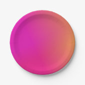 Assiettes En Carton Ombre rose orange jaune (Devant)