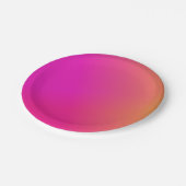 Assiettes En Carton Ombre rose orange jaune (Angle)