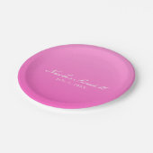 Assiettes En Carton Ombre rose Simple Minimalisme Moderne (Angle)