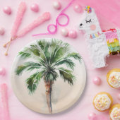 Assiettes En Carton Ombre tropicale de palmier (Fête)