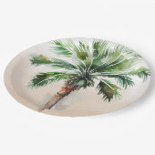 Assiettes En Carton Ombre tropicale de palmier (Angle)