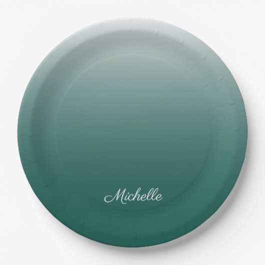 Assiettes En Carton ombre vert (Devant)