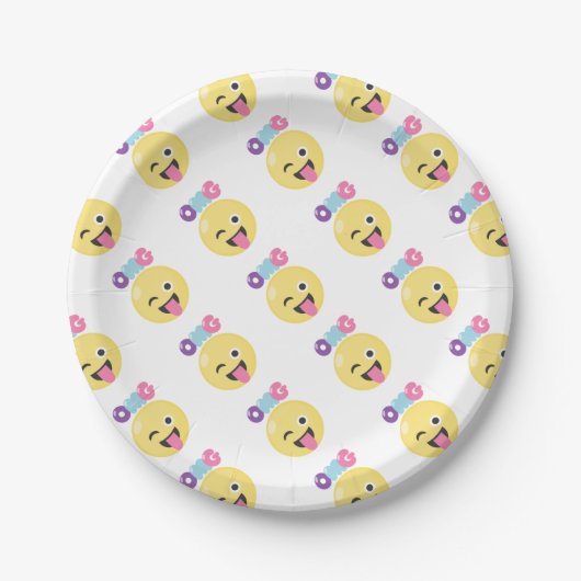 Assiettes En Carton OMG Emoji (Devant)
