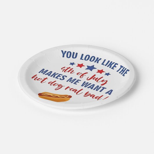 Assiettes En Carton On dirait que le 4 juillet me donne envie (Angle)