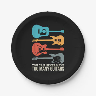 Assiettes En Carton On Ne Peut Jamais Avoir Trop De Guitares