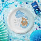 Assiettes En Carton On Peut À Peine Attendre Le Baby shower De Ballons (Fête)