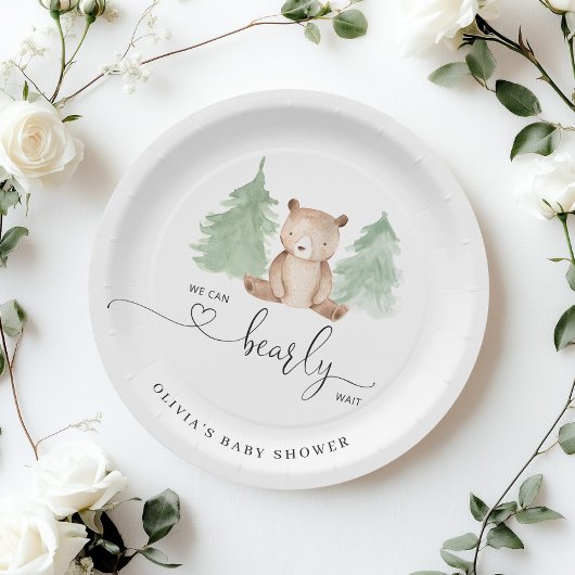 Assiettes En Carton On peut attendre baby shower
