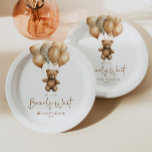 Assiettes En Carton On Peut Attendre Le Baby shower De L'Ours Teddy Bo<br><div class="desc">C'est une plaque de papier de Baby shower de l'ours en peluche Boho que nous pouvons attendre tôt!</div>