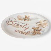 Assiettes En Carton On peut attendre le Baby shower NEUTRE GENRE (Angle)