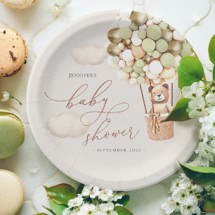 Assiettes En Carton On Peut Attendre ! Plaques de papier baby shower