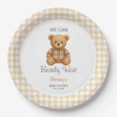 Assiettes En Carton On peut attendre prématurément le Baby shower de l (Devant)