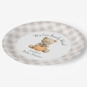 Assiettes En Carton On Peut Attendre Teddy Bear Baby shower (Angle)
