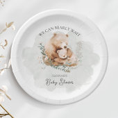 Assiettes En Carton On Peut Attendre Teddy Bear Baby shower