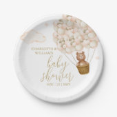 Assiettes En Carton On Peut Attendre Teddy Bear Baby shower (Devant)