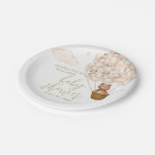 Assiettes En Carton On Peut Attendre Teddy Bear Baby shower (Angle)