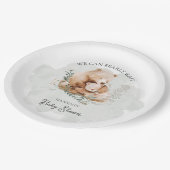 Assiettes En Carton On Peut Attendre Teddy Bear Baby shower (Angle)