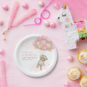 Assiettes En Carton On peut attendre Teddy Bear Baby shower fille (Fête)