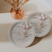 Assiettes En Carton On Peut Attendre Teddy Bear Baby shower Neutre