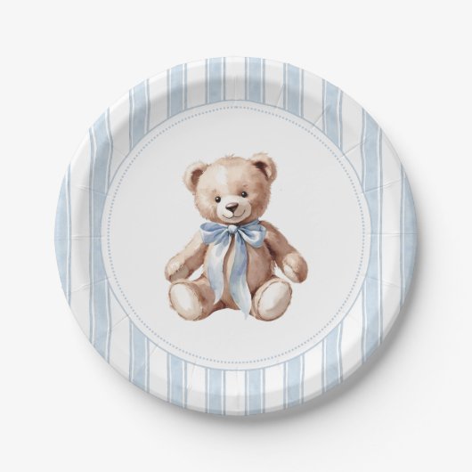 Assiettes En Carton On peut attendre un Baby shower élégant (Devant)