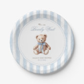 Assiettes En Carton On peut attendre un Baby shower élégant (Devant)
