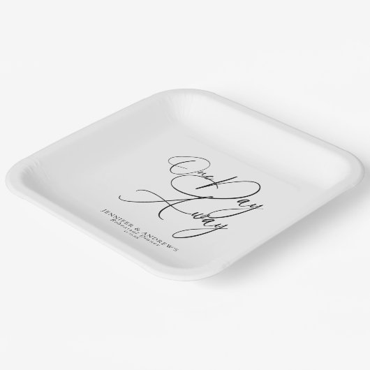 Assiettes En Carton One Day Away Elegant Rehearsal Dinner (Angulaire)