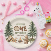 Assiettes En Carton One Happy Camper 1st Birthday Paper Plates (Fête)