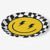 Assiettes En Carton One Happy Dude Boy's Retro 1st Birthday  (Angle)