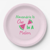 Assiettes En Carton One In A Melon 1er Anniversaire (Devant)