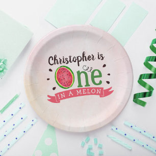Assiettes En Carton One In A Melon 1er Anniversaire