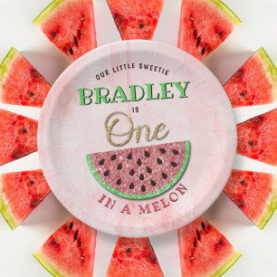 Assiettes En Carton One In A Melon 1er Anniversaire