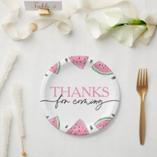 Assiettes En Carton One In A Melon 1er Birthday Watermelon Birthday