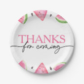 Assiettes En Carton One In A Melon 1er Birthday Watermelon Birthday (Devant)