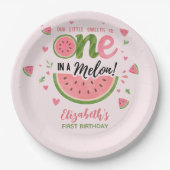 Assiettes En Carton One in a Melon Adorable First Birthday Girl (Devant)