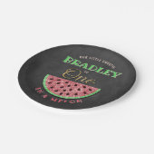 Assiettes En Carton One In A Melon Chalkboard 1er anniversaire (Angle)