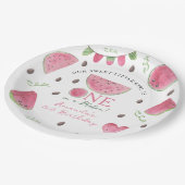 Assiettes En Carton One in a Melon Cute Watermelon Girl 1er anniversai (Angle)