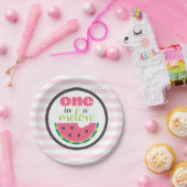 Assiettes En Carton One in a Melon Watermelon Baby Girl 1er anniversai (Fête)