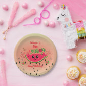 Assiettes En Carton One In a Melon Watermelon Girl's First Birthday (Fête)