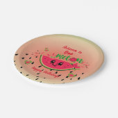 Assiettes En Carton One In a Melon Watermelon Girl's First Birthday (Angle)