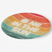 Assiettes En Carton One in the Sun, Birthday Party Plate (Angle)