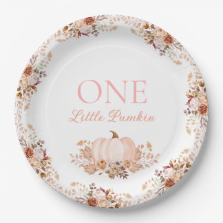 Assiettes En Carton One little Pumpkin Paper Plate