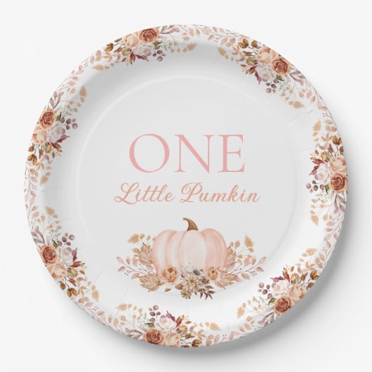 Assiettes En Carton One little Pumpkin Paper Plate (Devant)