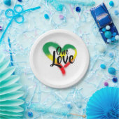 Assiettes En Carton One Love One Heart Reggae Vibes (Fête)